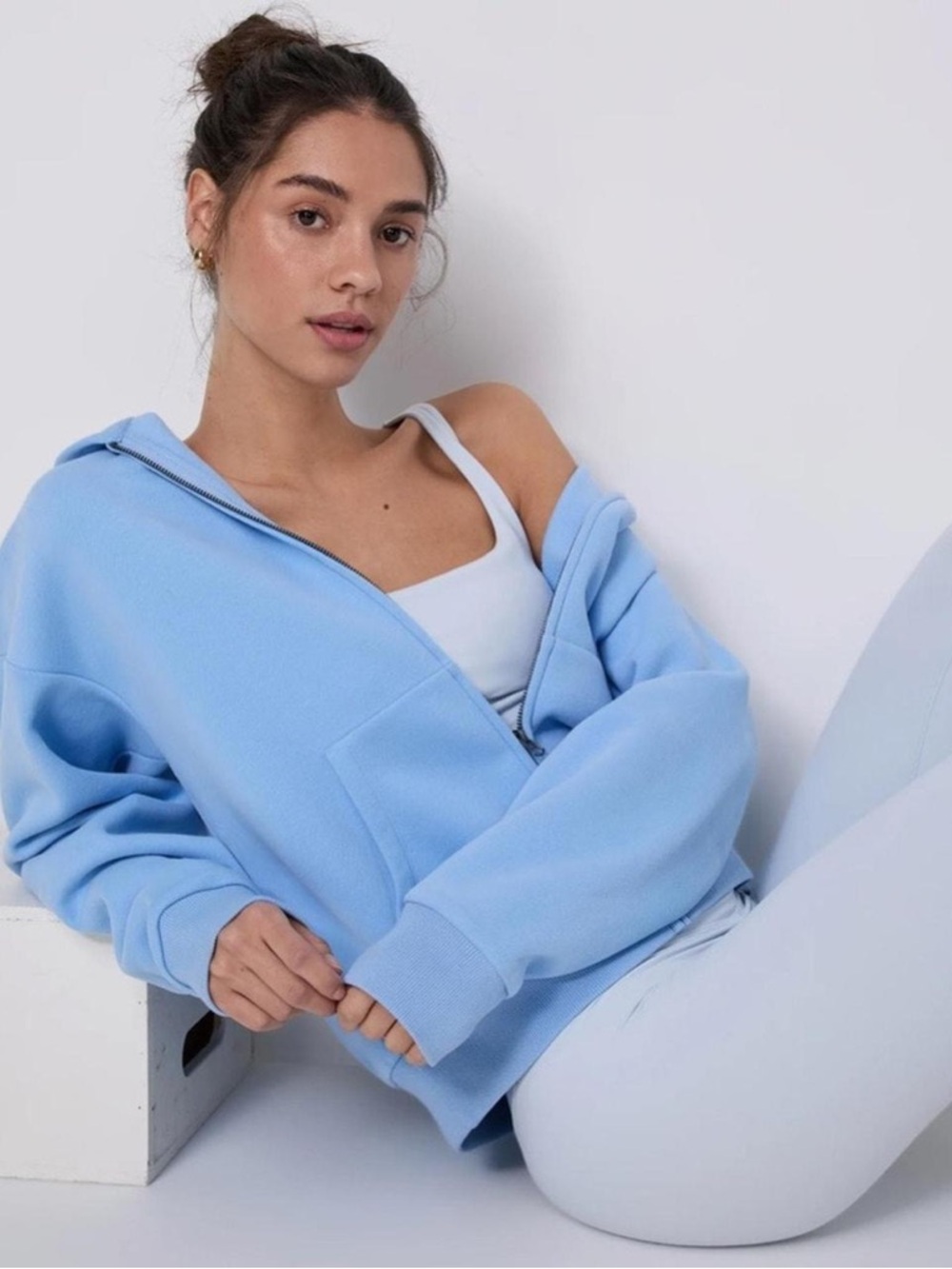 Vuori Restore Full Zip Hoodie Spring Blue XS - Picture 2 of 6